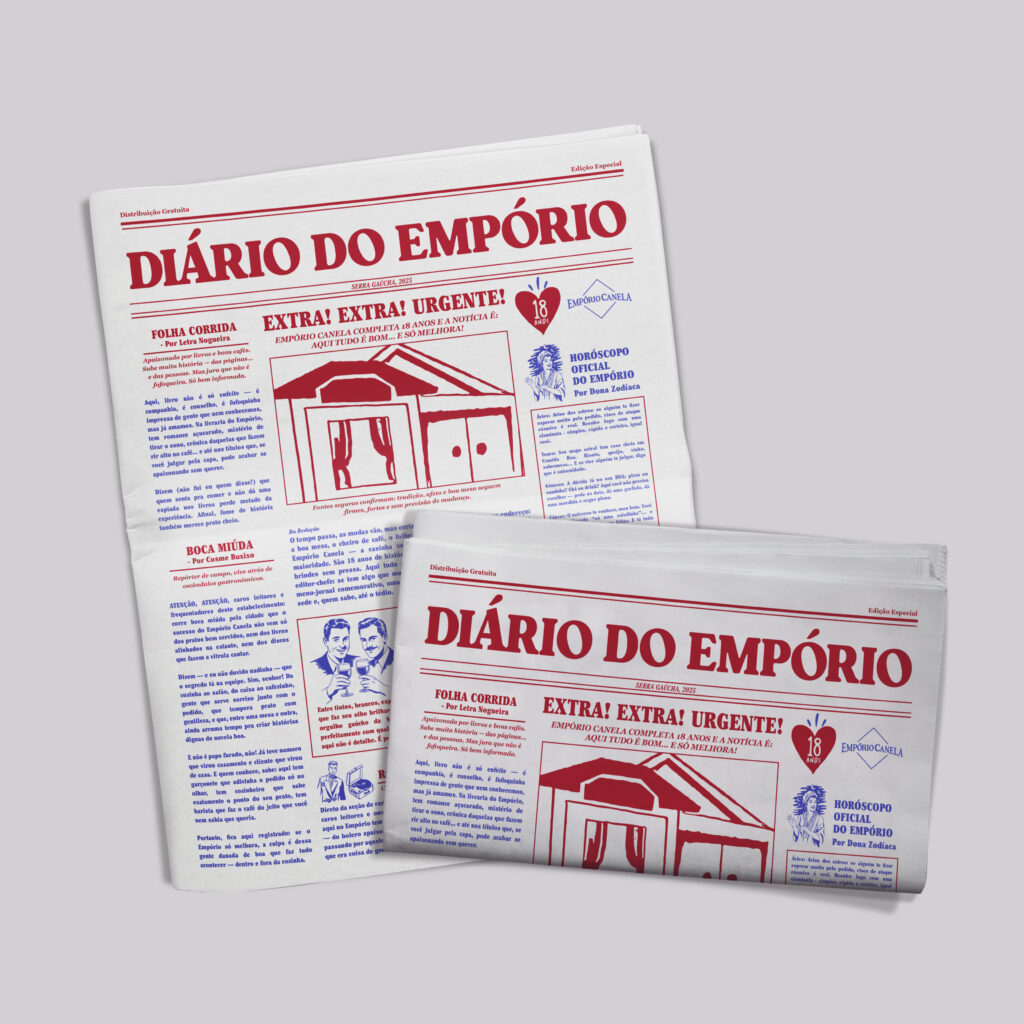 Diário do Empório, novo formato de cardápio do Empório Canela.